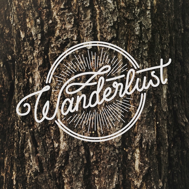 Free photo word design calligraphy wanderlust travel