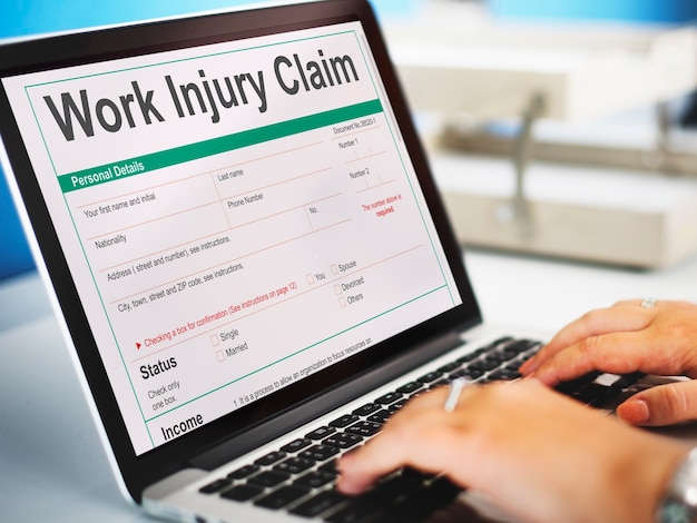 Work Injury Compensation Claim Form Concept