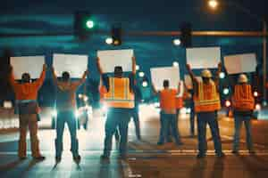 Free photo worker protesting for working rights