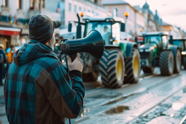 Free photo worker protesting for working rights