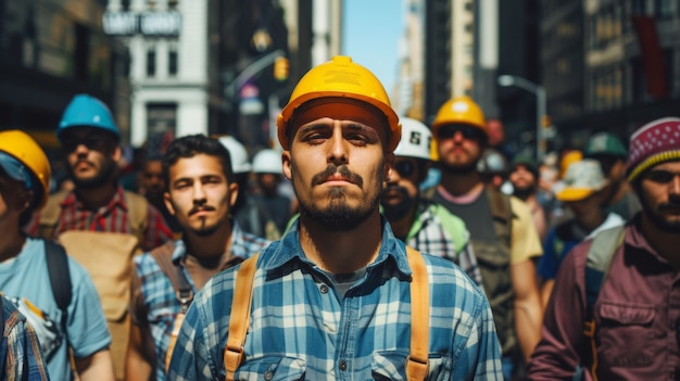 Free Photo worker protesting for working rights