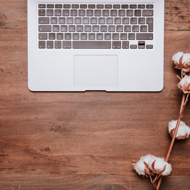 Free Photo working desk concept with laptop