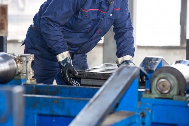 Free photo working process at steel factory