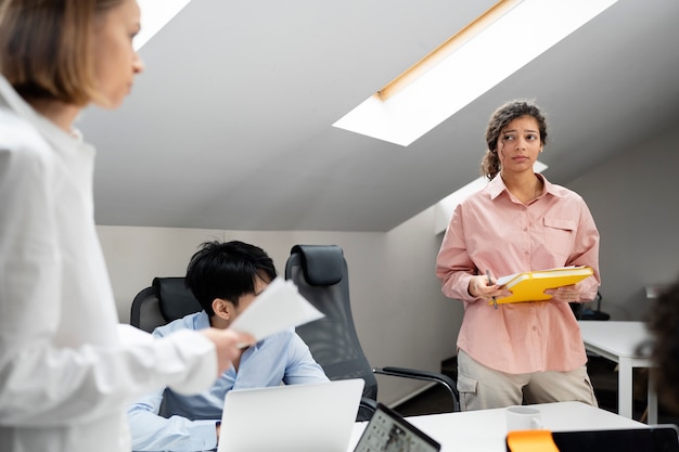 Workplace violence taking place between colleagues