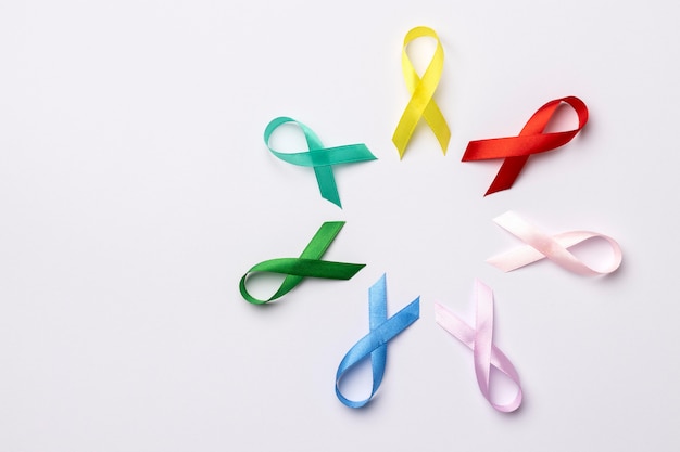 Free Photo world aids day concept assortment with ribbon symbol