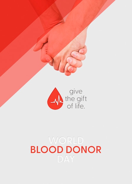 World blood donor day creative collage