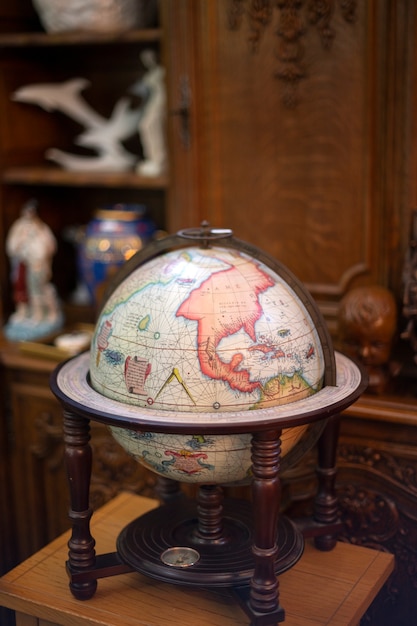 World globe at the antique store