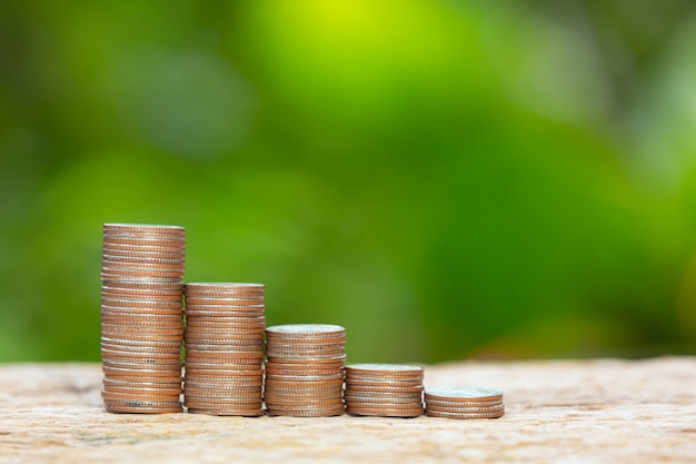 Free photo world habitat day,close up picture of a pile of coins