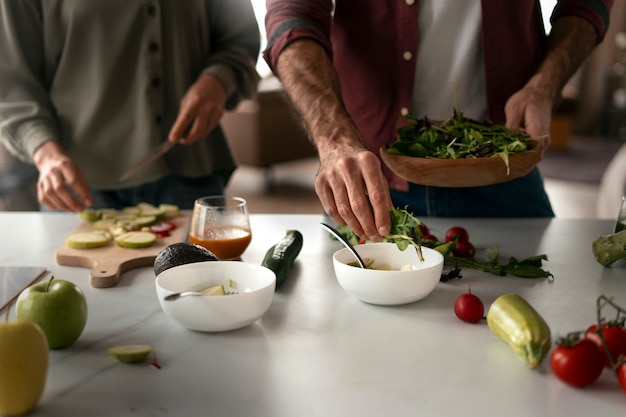 Free photo world health day  celebration with nutritious food