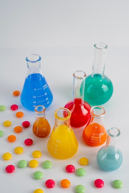 Free photo world science day assortment with chemistry tubes