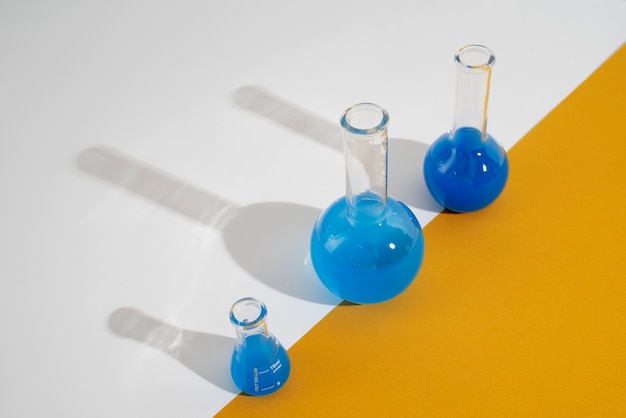 World science day assortment with chemistry tubes