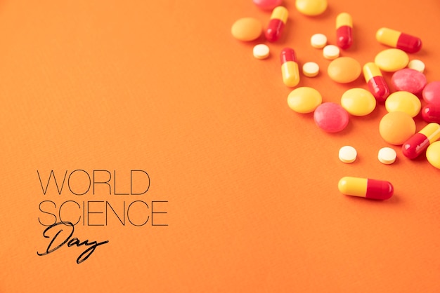 Free photo world science day assortment with medical pills