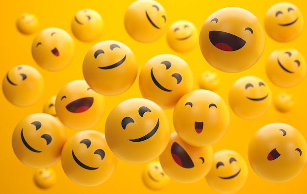 World smile day emojis arrangement