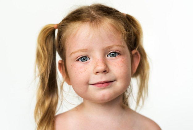 Free photo worldface-russian girl in a white background