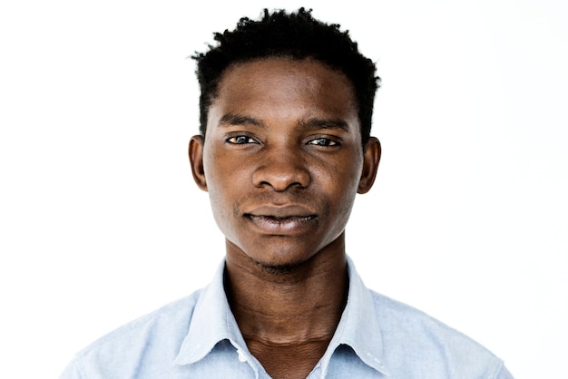 Free photo worldface-ugandan man in a white background