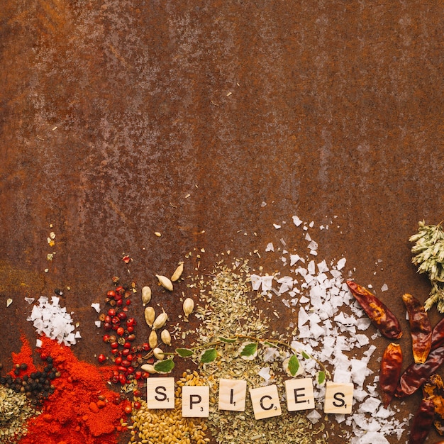 Writing on spilled spices