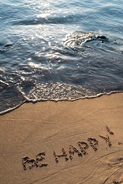 Writing words in the sand