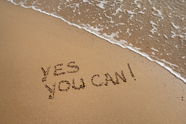 Writing words in the sand