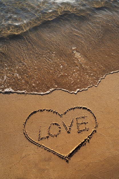 Writing words in the sand