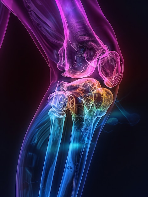 Free photo x-ray with neon colors