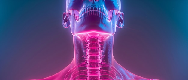 Free photo x-ray with neon colors