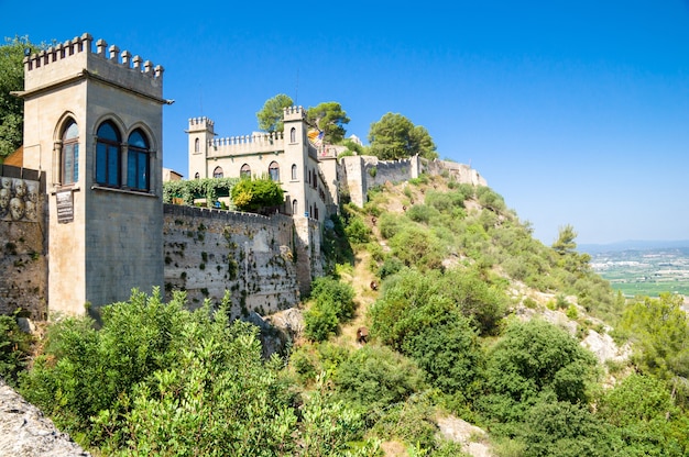 Free photo xativa castle in xàtiva, valencia, spain