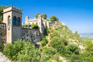 Free photo xativa castle in xàtiva, valencia, spain