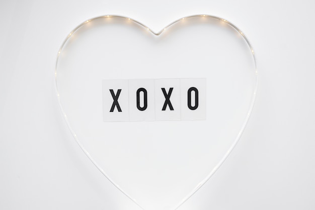 Free Photo xoxo writing inside cute heart