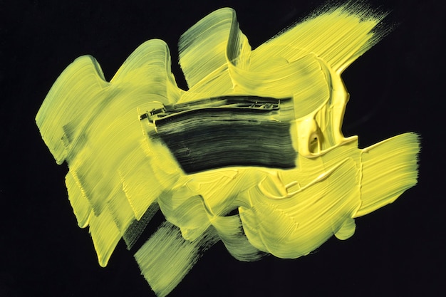 Free Photo yellow brush stroke abstract art