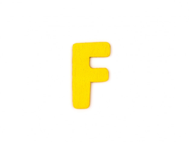 Free photo yellow letter f