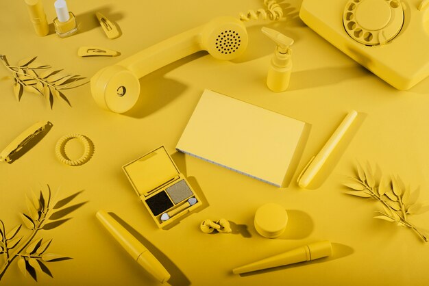 Yellow model career kit arrangement