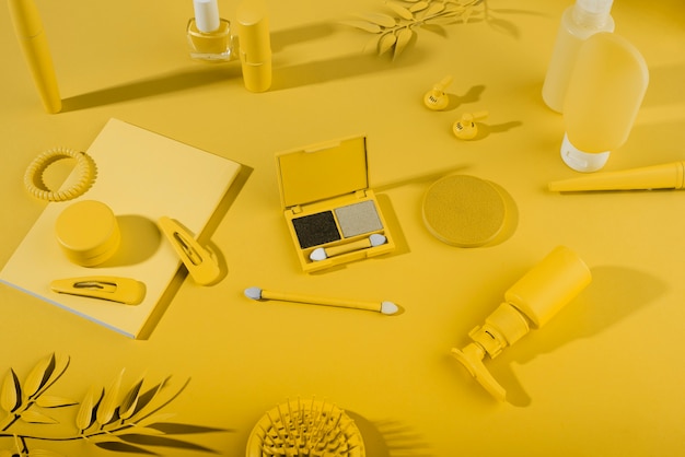 Free Photo yellow model career kit arrangement