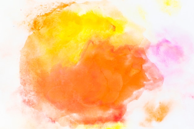 Free Photo yellow and orange watercolor spills