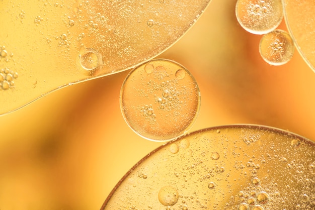 Free photo yellow various bubbles texture