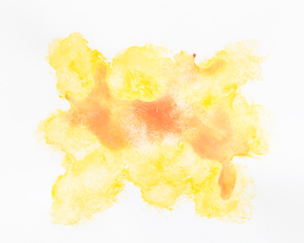 Free photo yellow watercolor stain