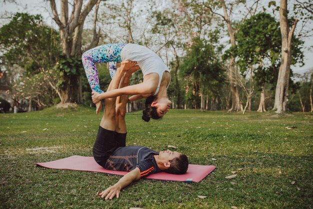 Yoga, acrobatics and nature