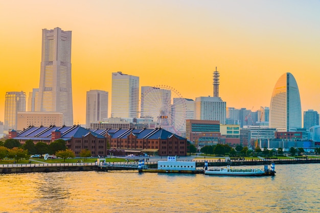 Yokohama skyline city