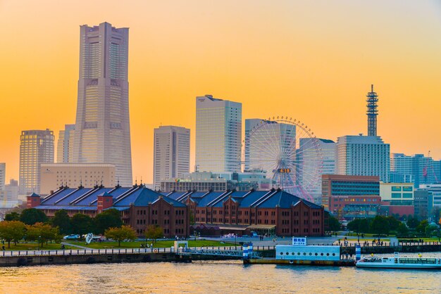 Yokohama skyline city