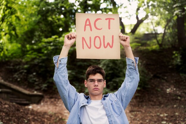 Young activist taking action