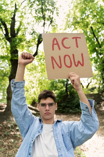 Young activist taking action