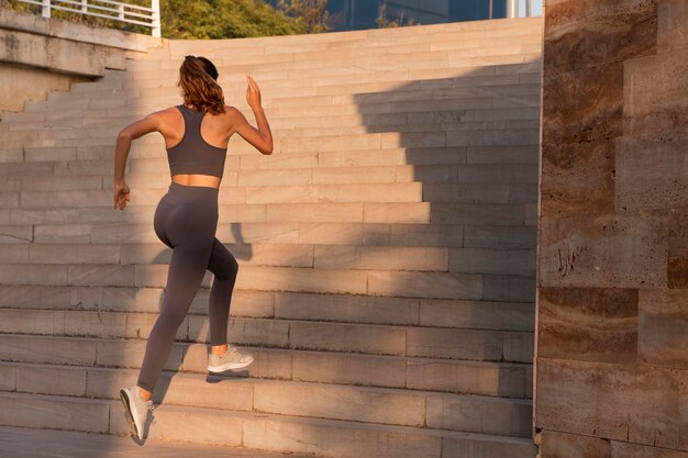 Young adult doing outdoor fitness