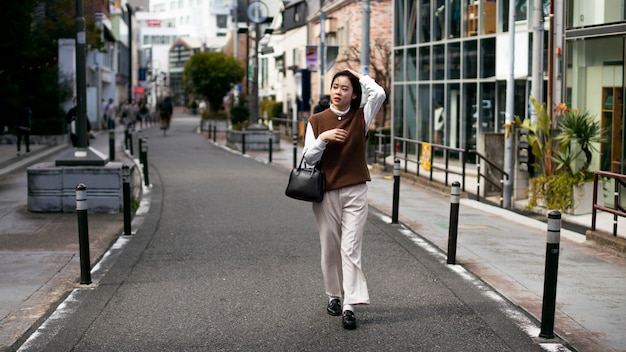 Young adult on tokyo streets