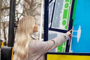 Free photo young adult traveling in london