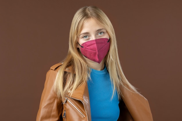 Free Photo young adult wearing face mask