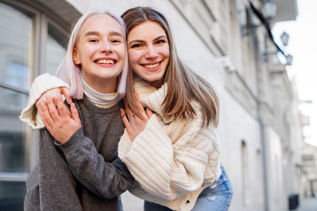 Free Photo young adults having fun together