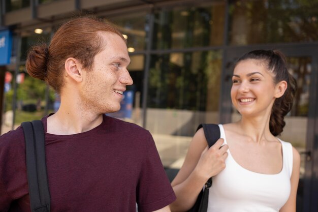 Young adults meeting up to study