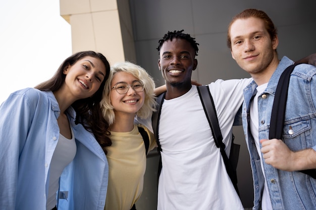 Young adults meeting up to study