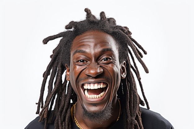 young african american man happy and surprised expression