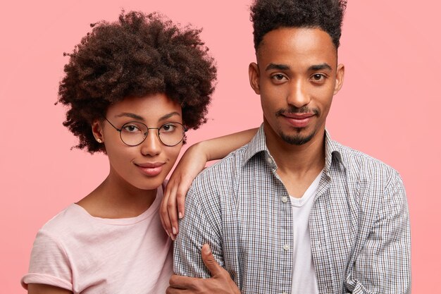 Young African-American man and woman