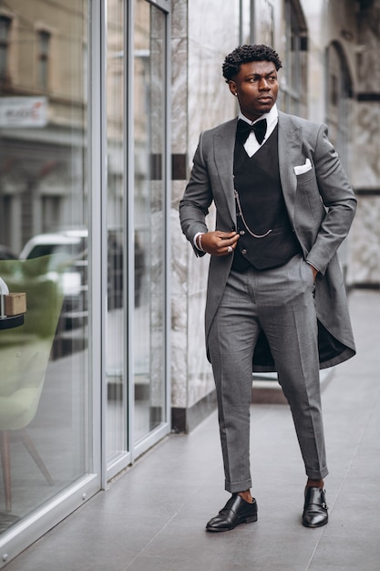 Young african businessman in classy suit